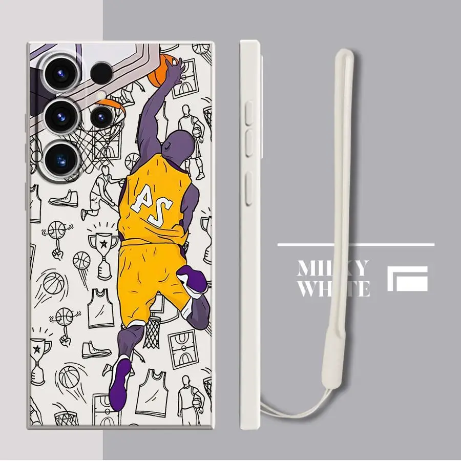 حافظة لهاتف سامسونج جالاكسي S21 Plus S25 Edge Note 20 10 Ultra S23 S22 Ultra S20 S24 FE كرة السلة الرماية الرياضية