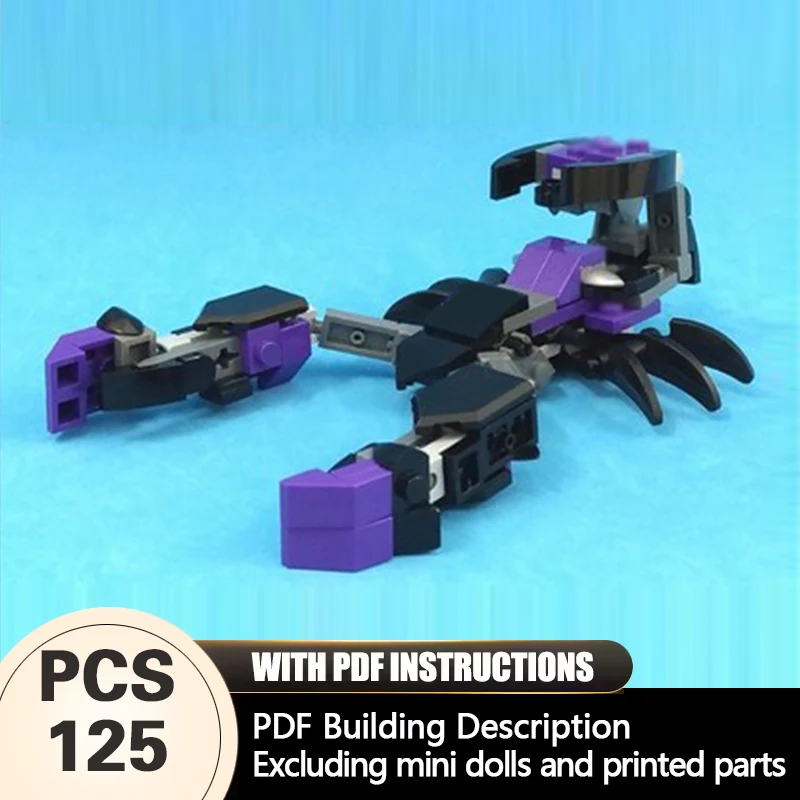 Set de Construcción Modular de Ladrillos MOC de la Serie Animales: Escorpiones - Regalo Tecnológico para Niños, Ideal para Armar en Fiestas