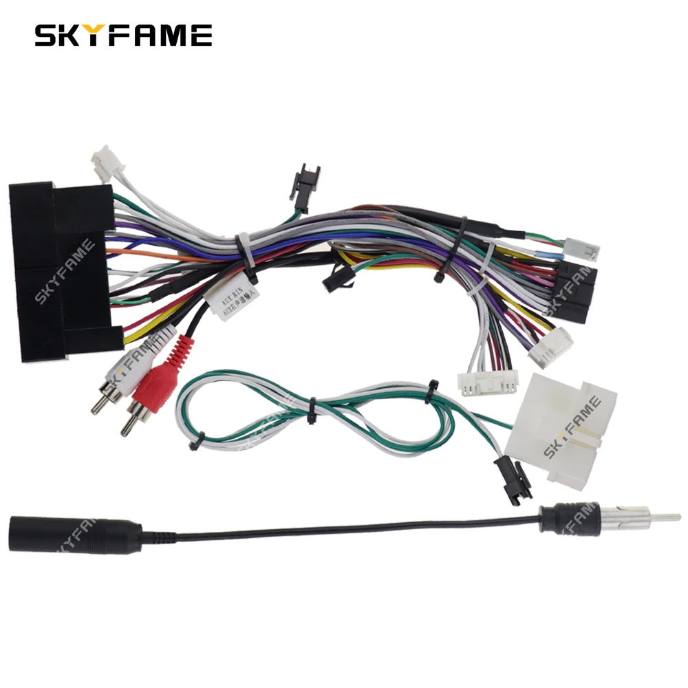 SKYFAME 16Pin adaptor Harness kabel mobil dekoder kotak Canbus kabel daya Android Fo Hyundai Ix35
