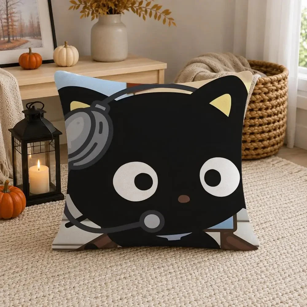 Character Chococat Cushion Cover Soft Fluffy Short Plush  Pillow Case Home Decor view 5