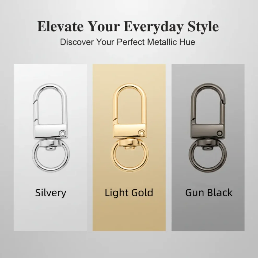 

10-40pcs Rotating Dog Buckle Gold Lobster Clasps Hooks For DIY Jewelry Making Key Ring Chain Bag Accessories Supplies