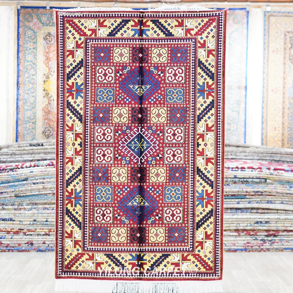 91x152cm Handwoven Silk Tribal Carpet Home Interior Oriental Luxury Area Rug (BL146)