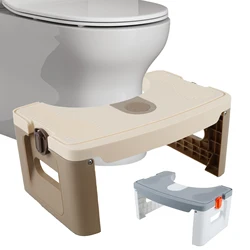 Foldable Toilet Footstool Double Nonslip Design Portable Toilet Squat Stool Squat Stool for Bathroom Toilet Leg Raiser Stand