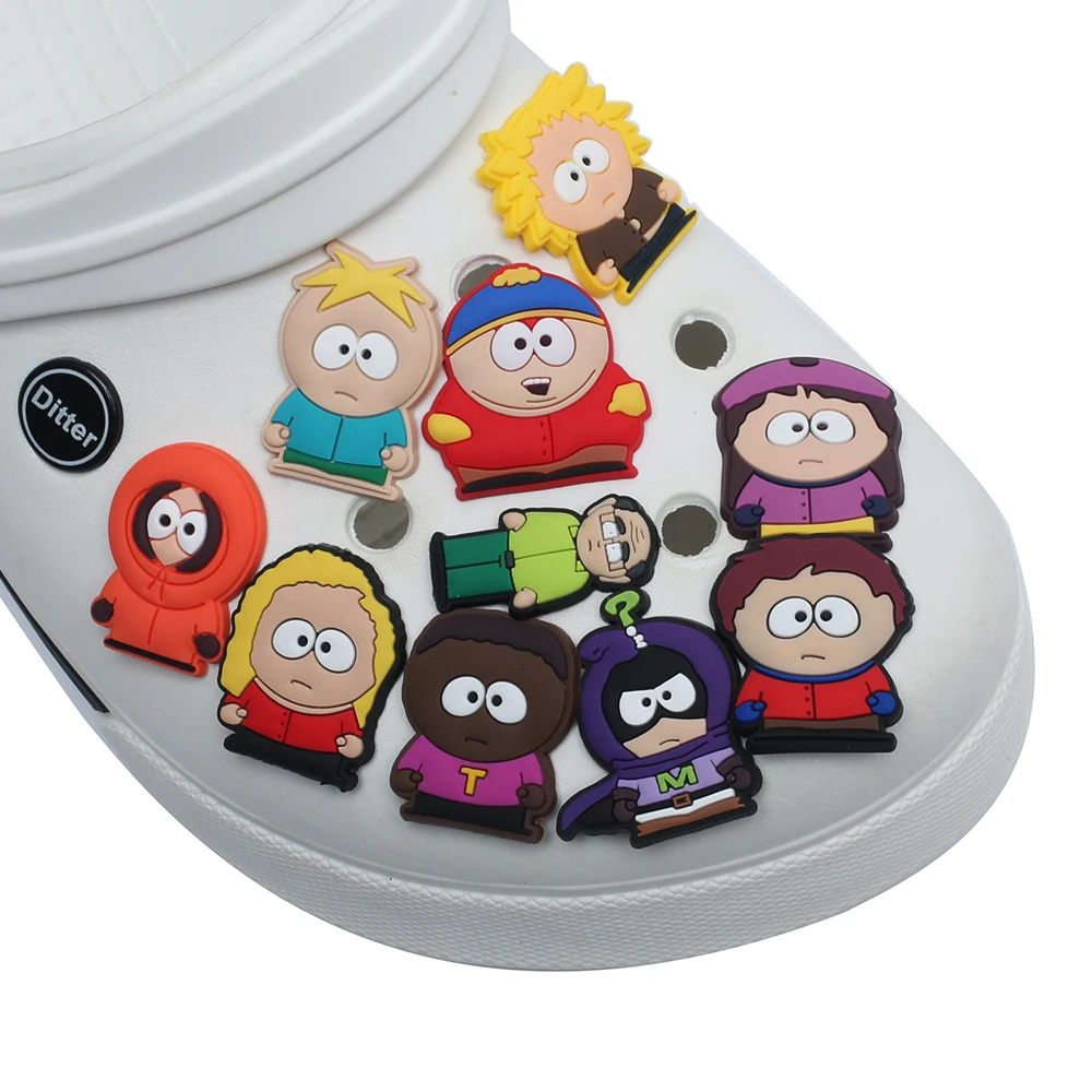 16-100 Stück Niedliche South Park Cartoon-Serie PVC-Schuhzubehör Abnehmbare Wasserdichte DIY-Schuhdekorationen Modische Geschenke – Detail 9