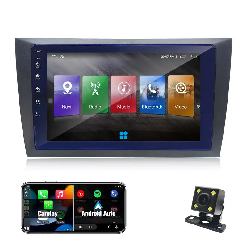 

Android car radio for Golf 6 2008-2012 stereo screen Carplay Android Auto Bluetooth GPS Navigation FM radio 9’ [4+64G]