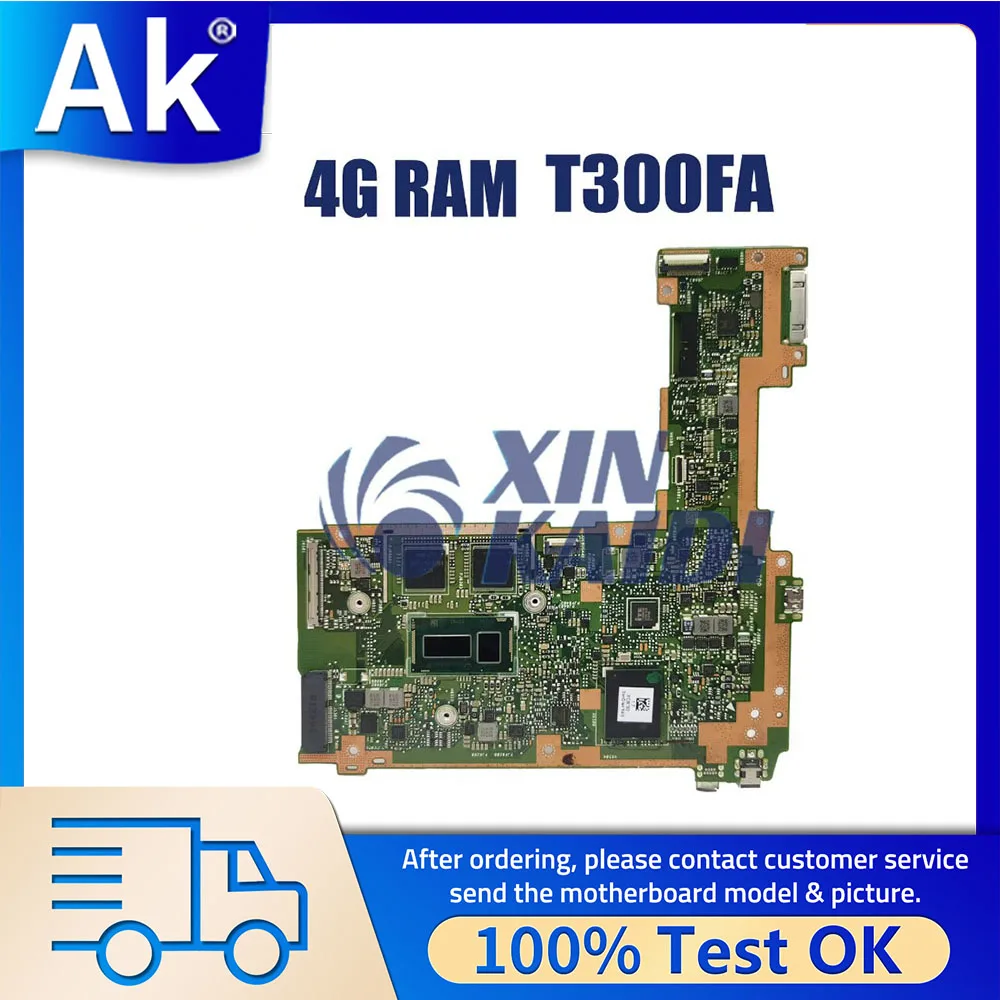 Notebook Mainboard For ASUS T300FA T300F T300 Laptop Motherboard CPU M-5Y10C 4GB-RAM SSD 64G Test 100% OK Systemboard