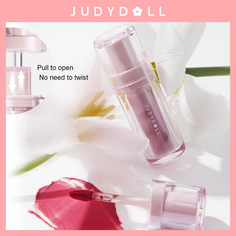 JUDYDOLL Spring Lip Mud Lip Gloss Velvet Mist Matte Lightweight Soft Lip Mud Lipstick Mousse Smooth Lip Makeup Cosmetics