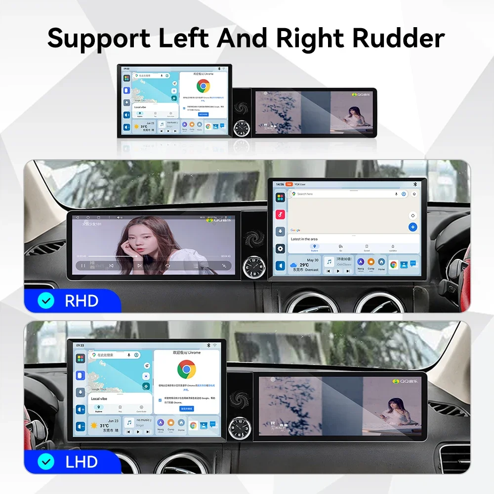 13.1+12.3 Inch Dual Screen Android 15 Car Radio for Nissan Qashqai 2008-2015 8-Core Wireless CarPlay Android Auto GPS 360° View