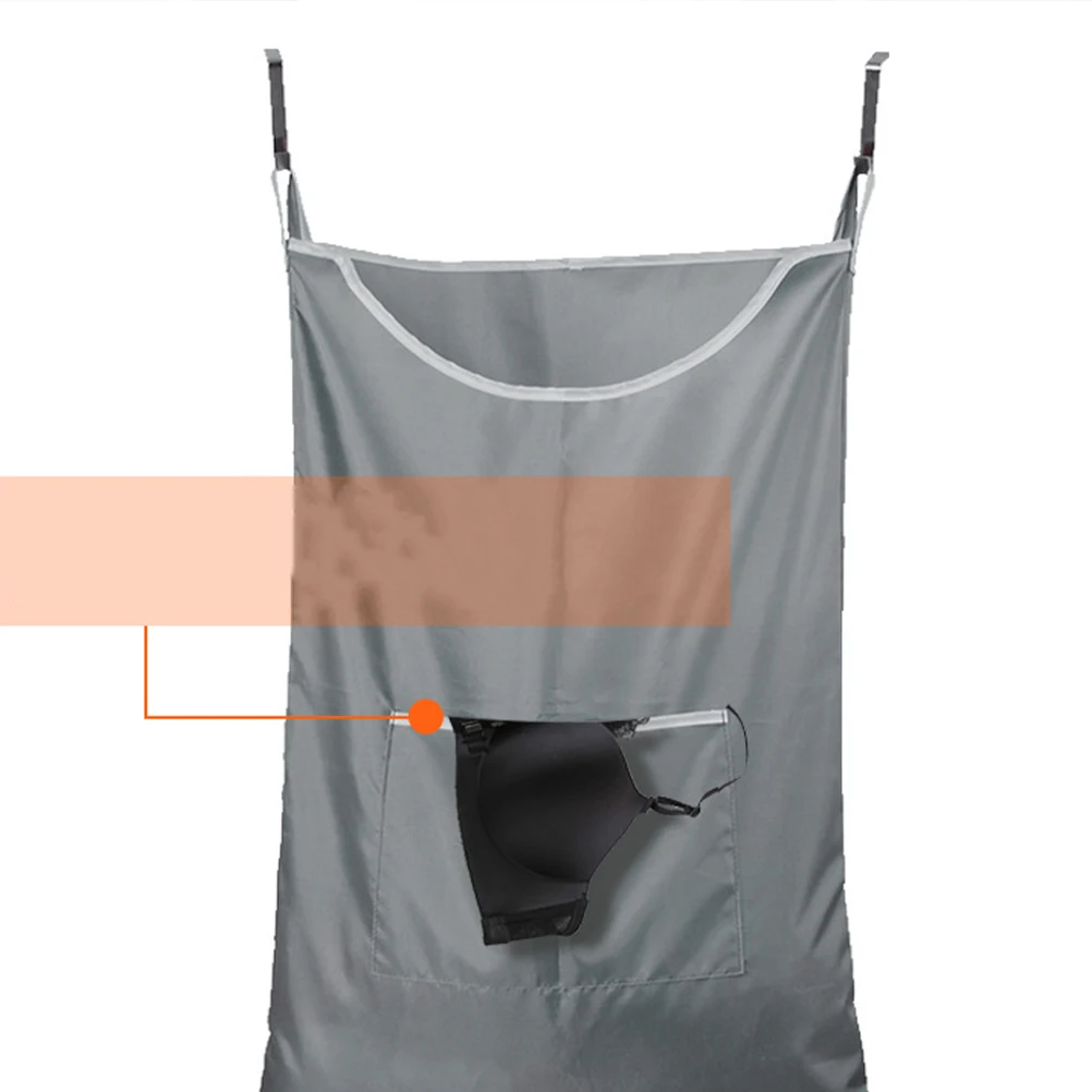 

Dirty Clothes Storage Bag Large Capacity Cloth With Handles Grey Wall Mounted Laundry Bag Home Use Tidy Solution Basket