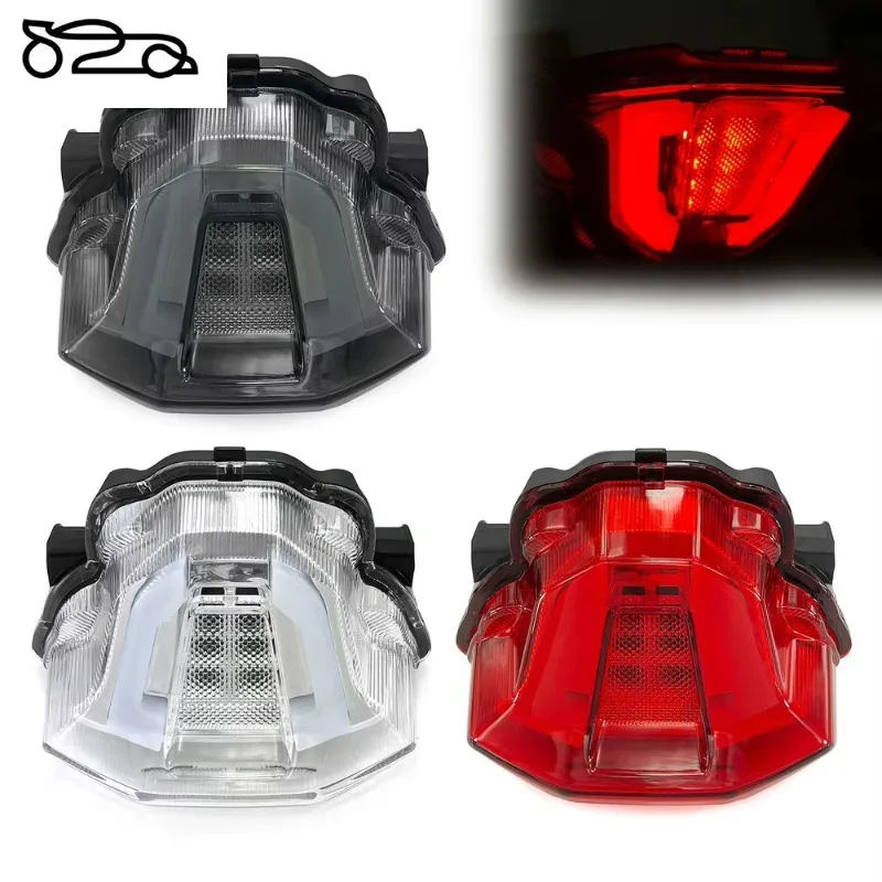 Integrated LED Tail Light Turn Signal Brake Light Plastic Motorcycle Tail Light Suitable for 2025 for Yamaha MT-07 Smoke Col