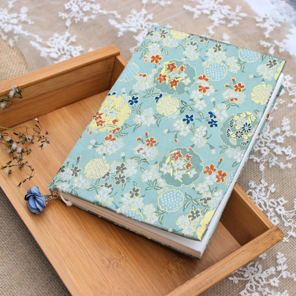 A5 Adjustable Book Cover Decorative Book Sleeve Crane Design Book Protector Hand-made Cloth Book Cover Hand Account Book