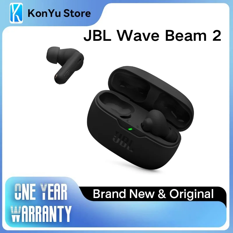 

Беспроводные наушники JBL Wave Beam 2 с активным шумоподавлением, Bluetooth 5.3, IP54, 40 часов работы, 4 микрофона, ENC, чистый бас