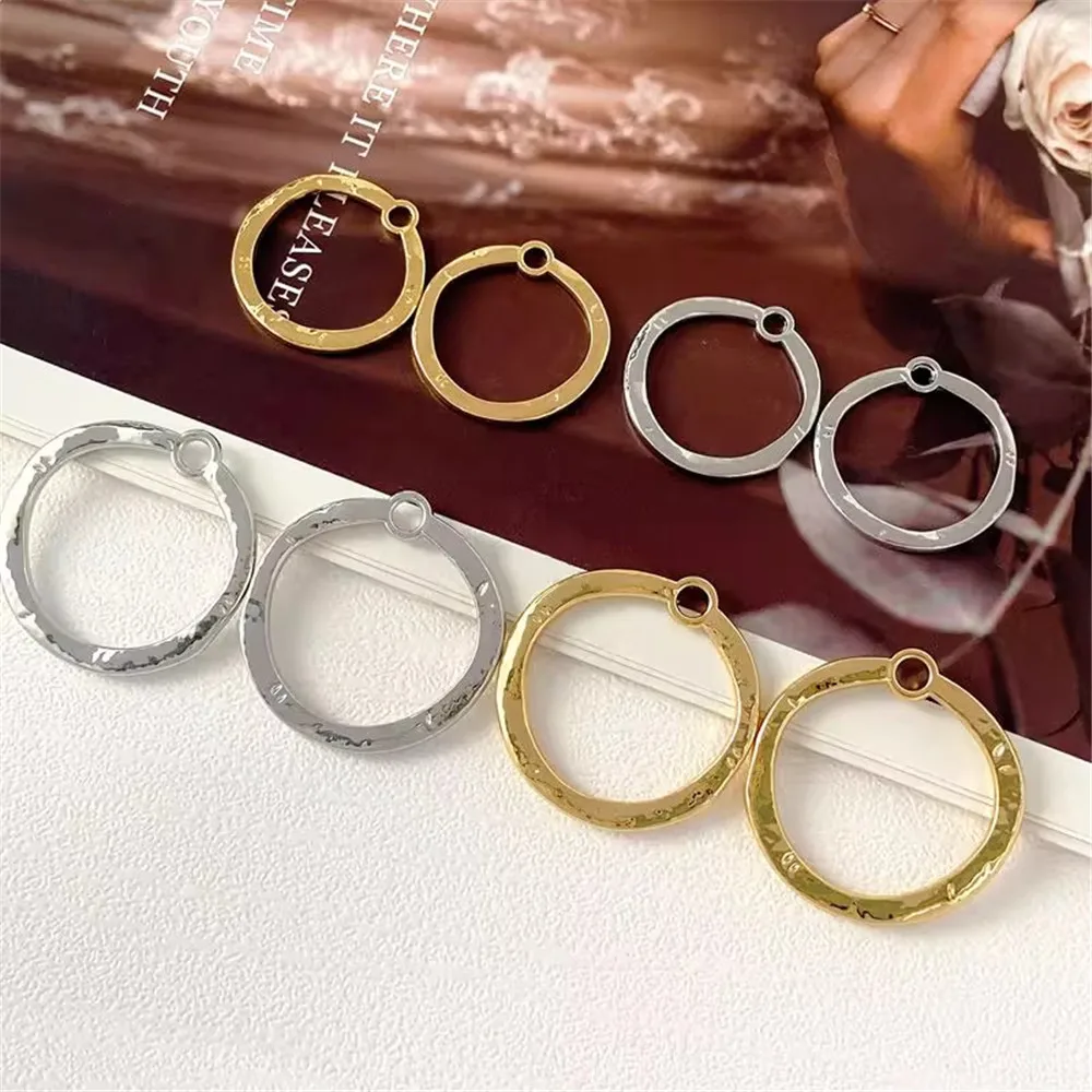 

Simple Personalized Irregular-shaped Hollowed-out Circular Earrings Diy Handmade Necklaces Pendants Beaded Jewelry Accessories