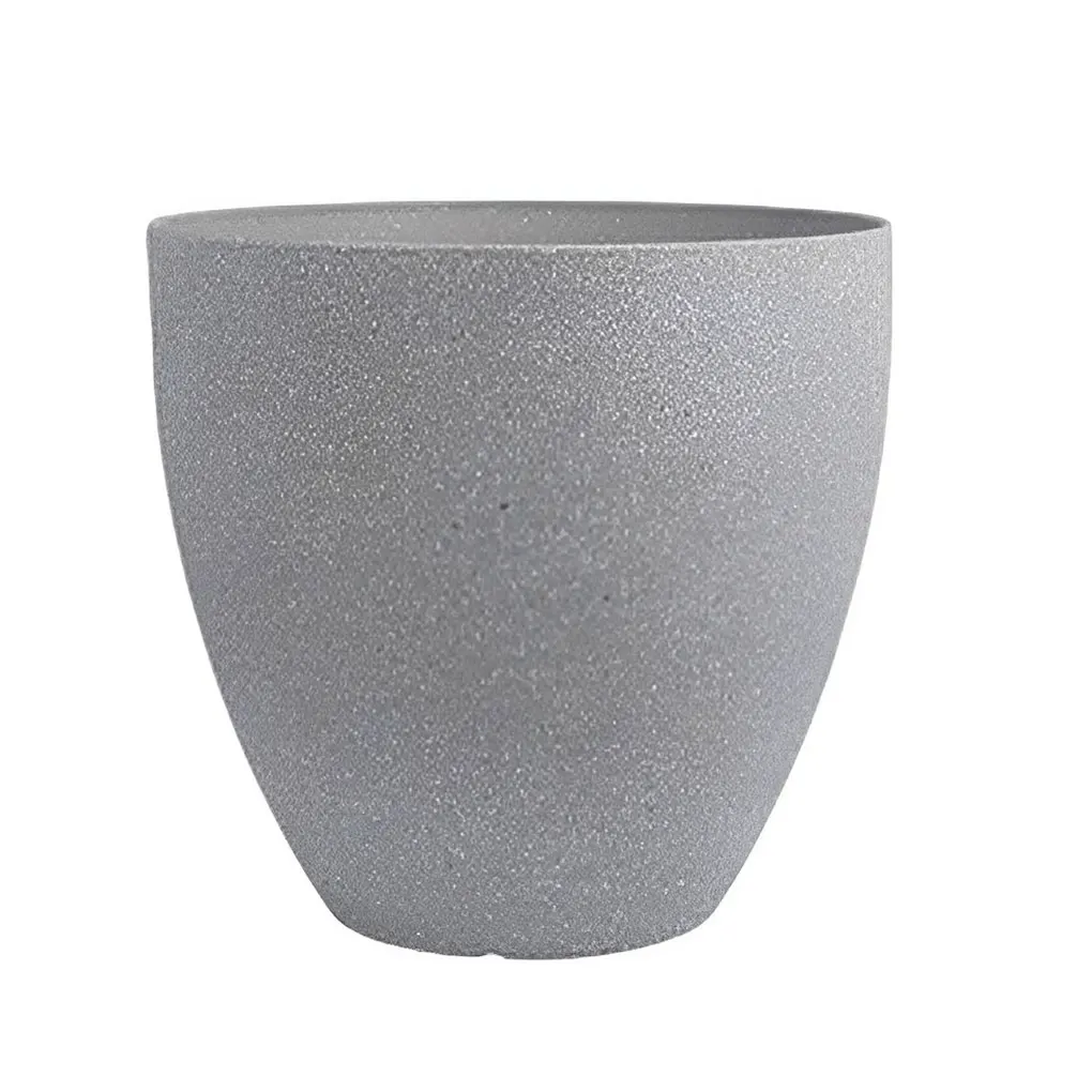 Balcony Plant Pot - Ventilation For Healthy Plant Growth Fluent Line Resin Imitation Stone Flowerpot Bonsai Home