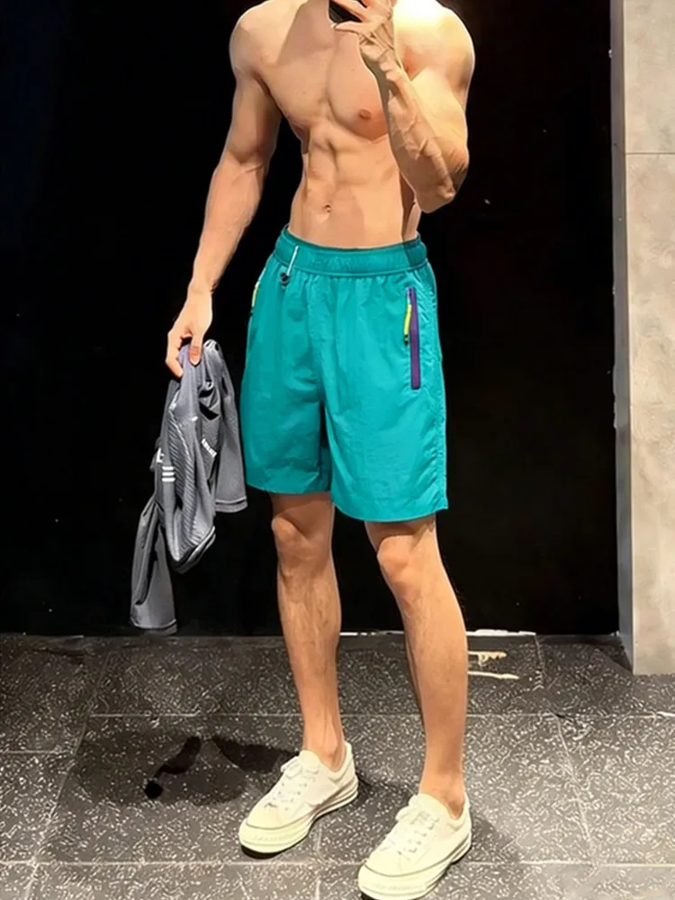 

Qui Dry Outdoor Fitn orts Men's Summer American Sle Thin Loose Fit Youth Cleanfit Workwear orts Youthful Energy