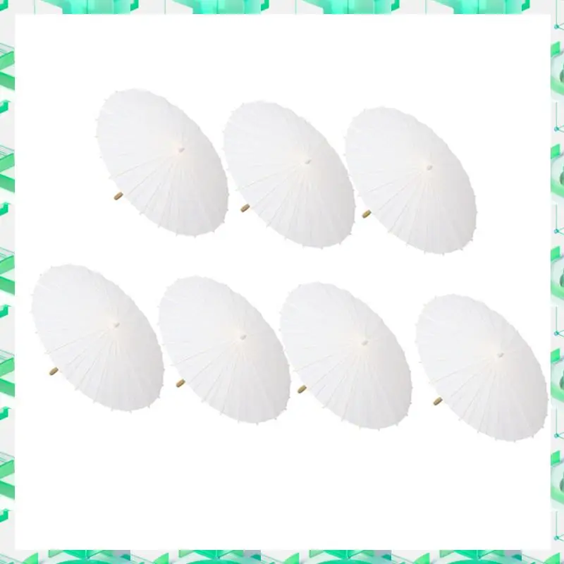 

FIZP 7 шт. бумажный зонтик, свадебный зонтик, вечерние бамбуковые зонтики для свадебного душа, центральные предметы, реквизит для фотосессии, 33 дюйма