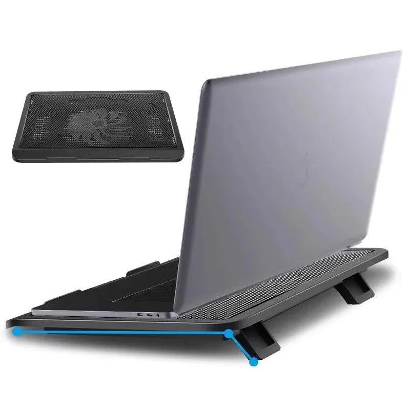 Strong Winds Mute Laptop Cooling Base Tablets Laptop Cooling Pad Universal 14 Inch Large Fan Radiator Laptop Stand Notebook