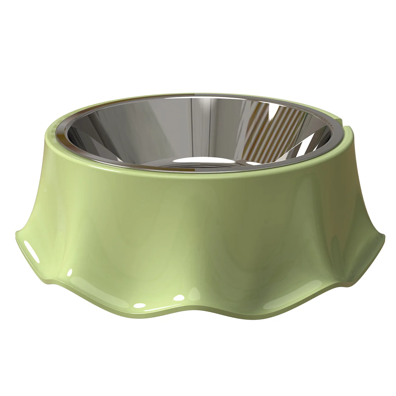 1pc Cat Bowl Lovely Creative Inclined Kitten Puppy Food Feeding Bowls Stainless Steel Cats Drinking Feeder Pet Dog gatos Feeders