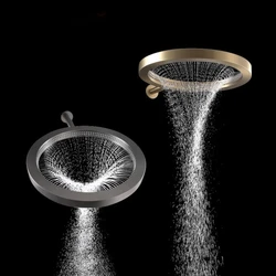 Brushed Gold/Gunmetal/Matte Black Bathroom Head Shower,Round Rain Shower Head, Large Showerhead, Top Spray,Bathroom Accessories