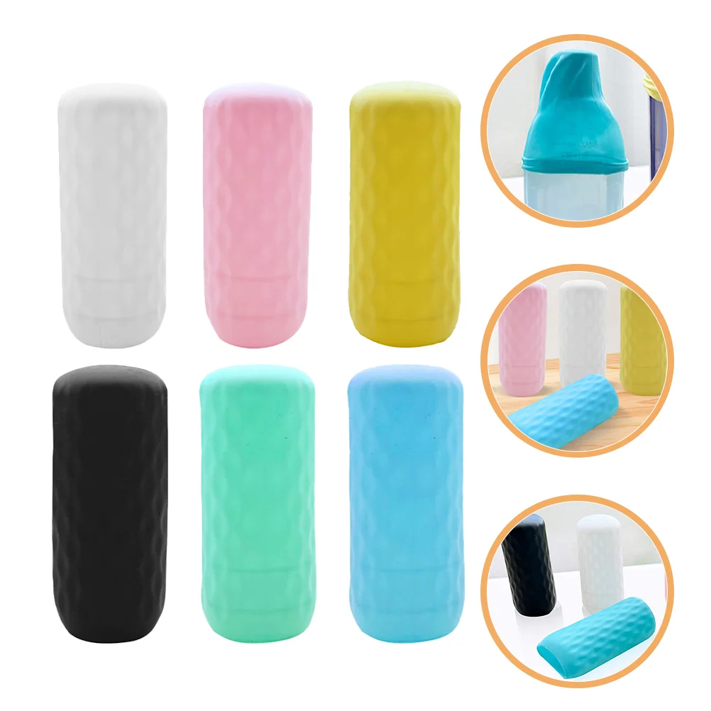 6 Pcs Leak-proof Bottle Cover Elastic Travel Bottles Sleeves Leakproof Anti-spill Silicone Covers Silica Gel Shampoo Container