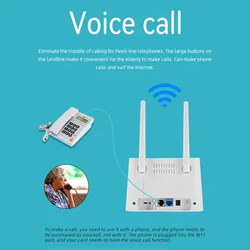 4G LTE WIFI router 2 antény 150Mbps WiFi modem router bezdrátový internetový router RJ11 RJ45 porty se slotem pro SIM kartu pro domácnost 10 nejlepší prodej 4G router s RJ11 - №2