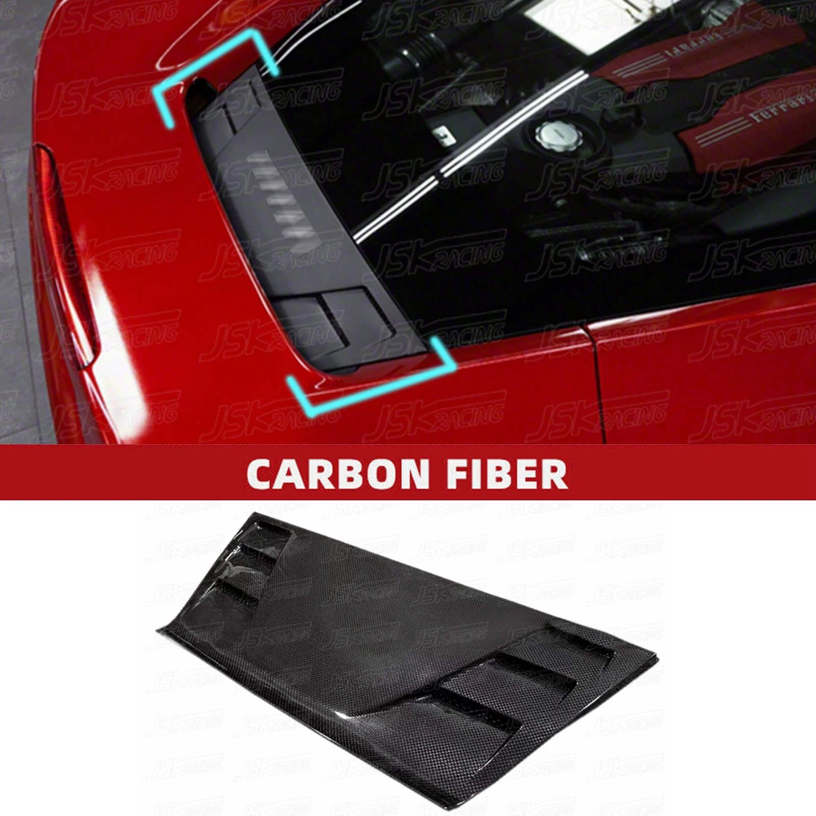 

C Style Carbon Fiber Engine Trunk Cover For Ferrari 488 Gtb 2015-2018(JSKFR8815078)