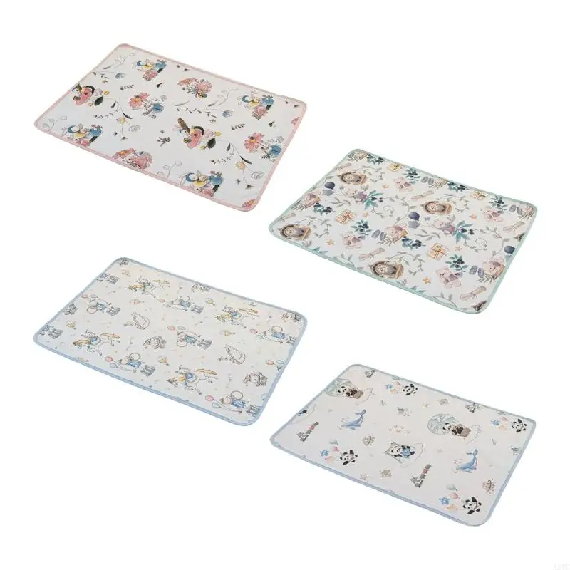 A5YC Lovely Cartoon Baby Diaper Changing Mat Reusable Infant Urinal Pad for Baby Toddler with Unique