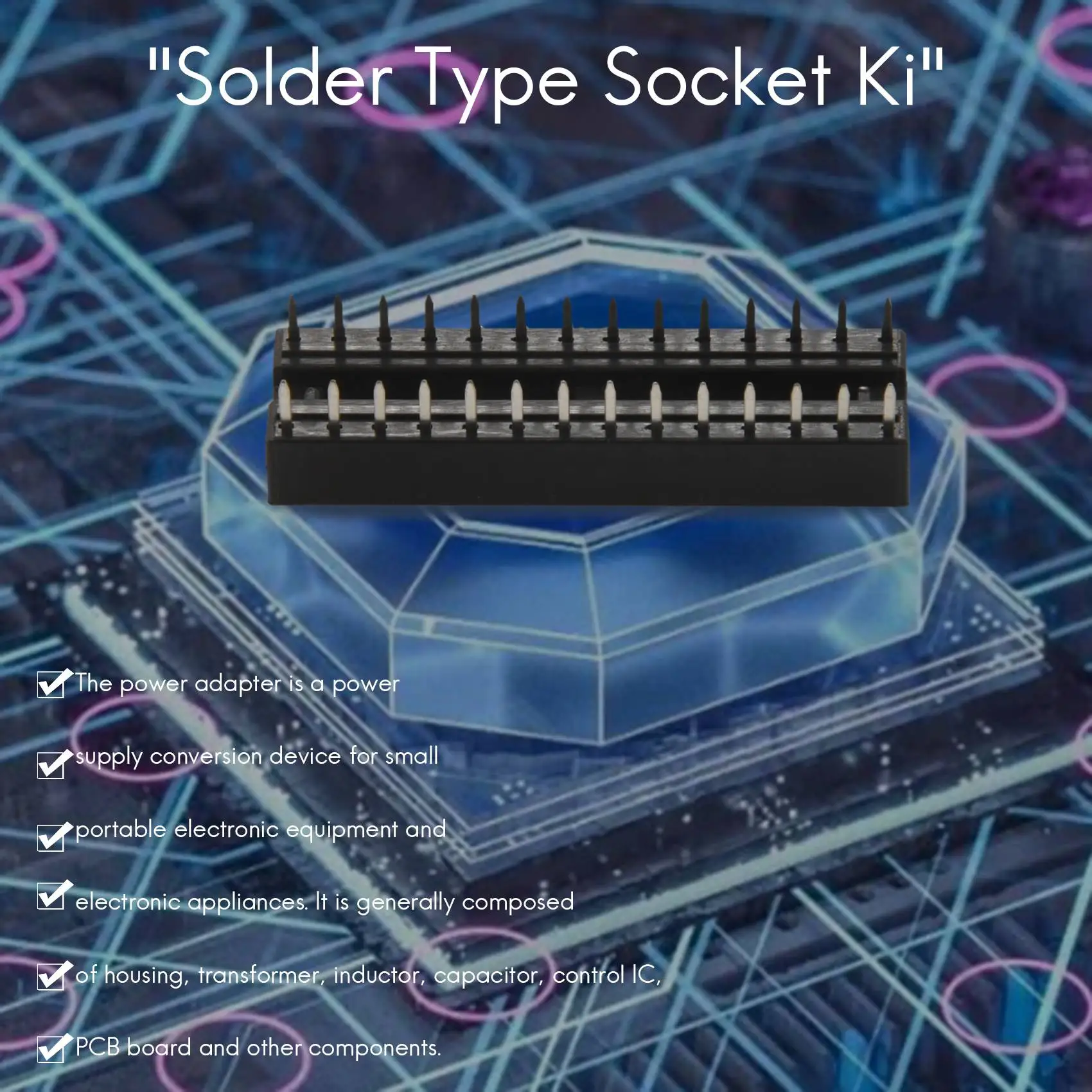 M51K_66Pcs DIP IC Sockets Adaptor Solder Type Kit for arduino PCB