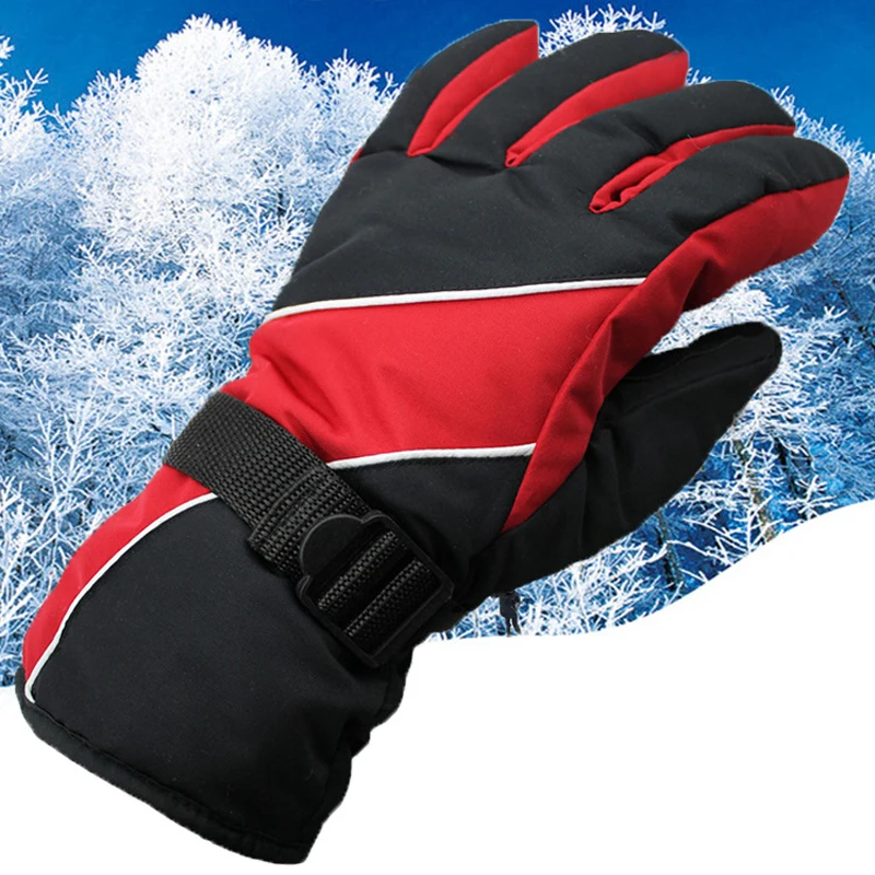 Guantes de invierno impermeables para pantalla táctil, térmicos, a prueba de viento, cálidos, para clima frío, correr, deportes, senderismo, esquí, dedos completos