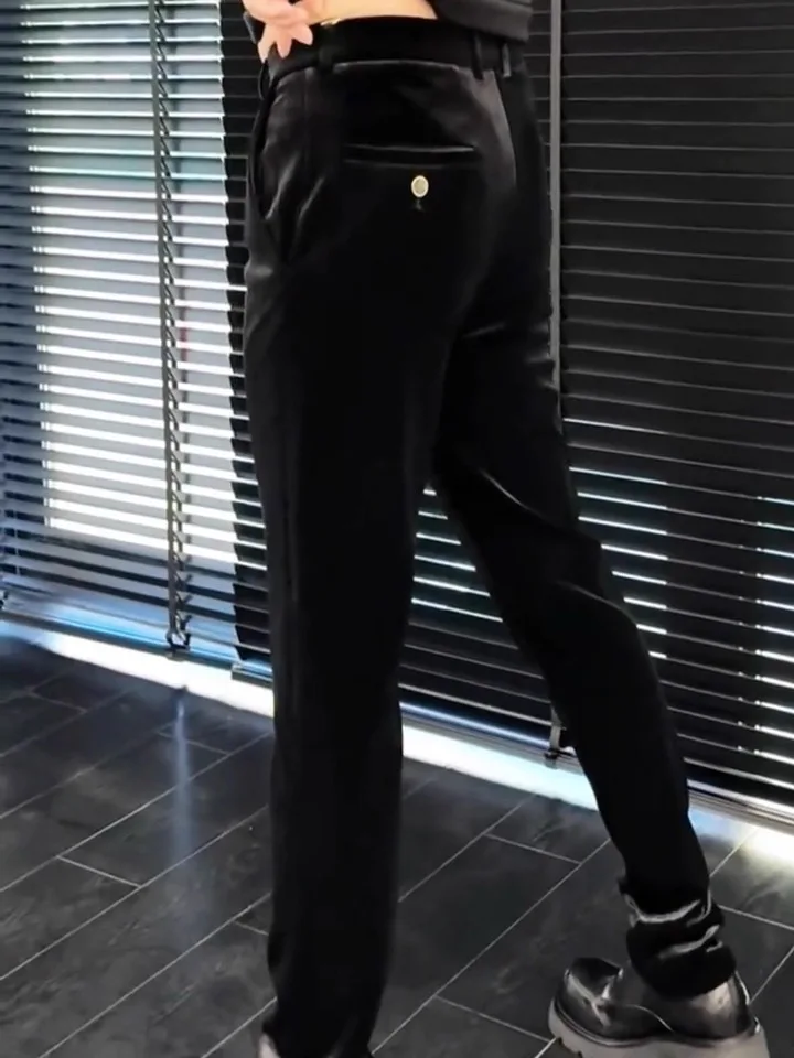 

Высококачественные модные мужские повседневные брюки: осенне-зимняя новинка, деловой стиль, прямой крой, антибактериальные, комфортные