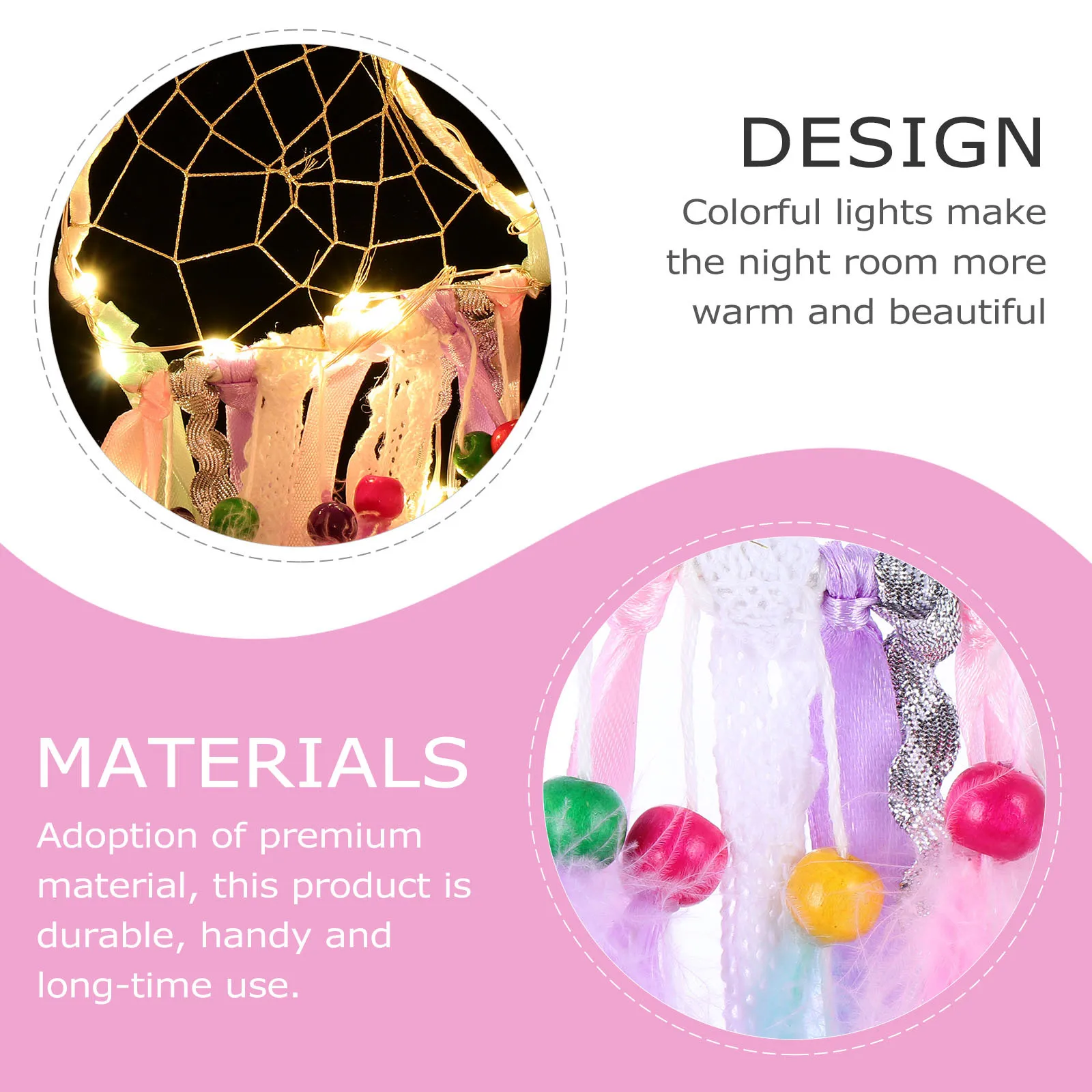 

1Pcs Unicorn Dreamcatcher Small Night Light Handmade Dreamcatcher Decor Hanging Pendant Colorful DIY Indoor Wall Art