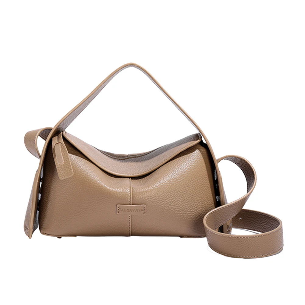 

Shoulder Bags for Women PU Leather Horizontal Niche Crossbody Bag Large Capacity Women Leisure Bag Solid Color Commuting Handbag