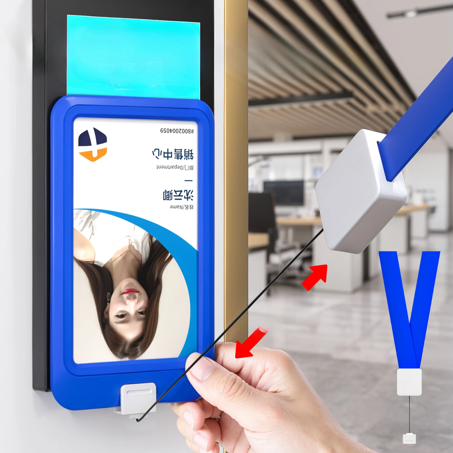 50PCS Custom Retractable Lanyards for ID Badge Card Holder Neck Hanging Strap for Exhibition Card