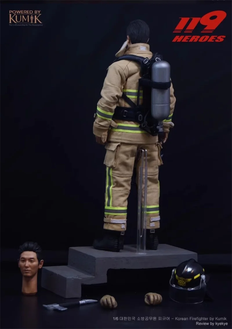 KUMIK KMF23-F02 1/6 Male Soldier Firefighter Joo Ji Hoon Kim Rae Won High Quality Model Toys 12\'\' Action Figure In Stock