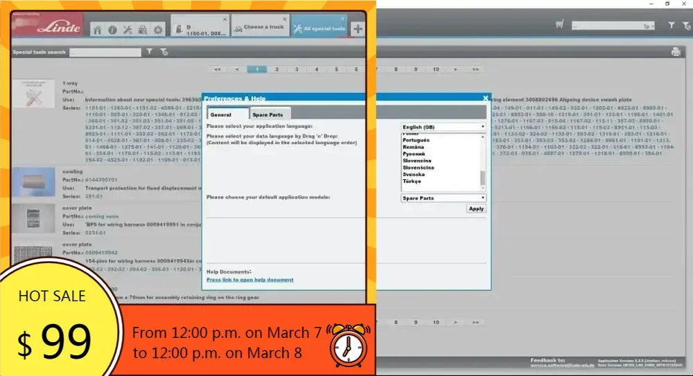 

EPC-SOFTWARE Руководство по обслуживанию Linde LSG 5.2.2 Обновление руководства по ремонту и деталям в U0310 [02.2025]