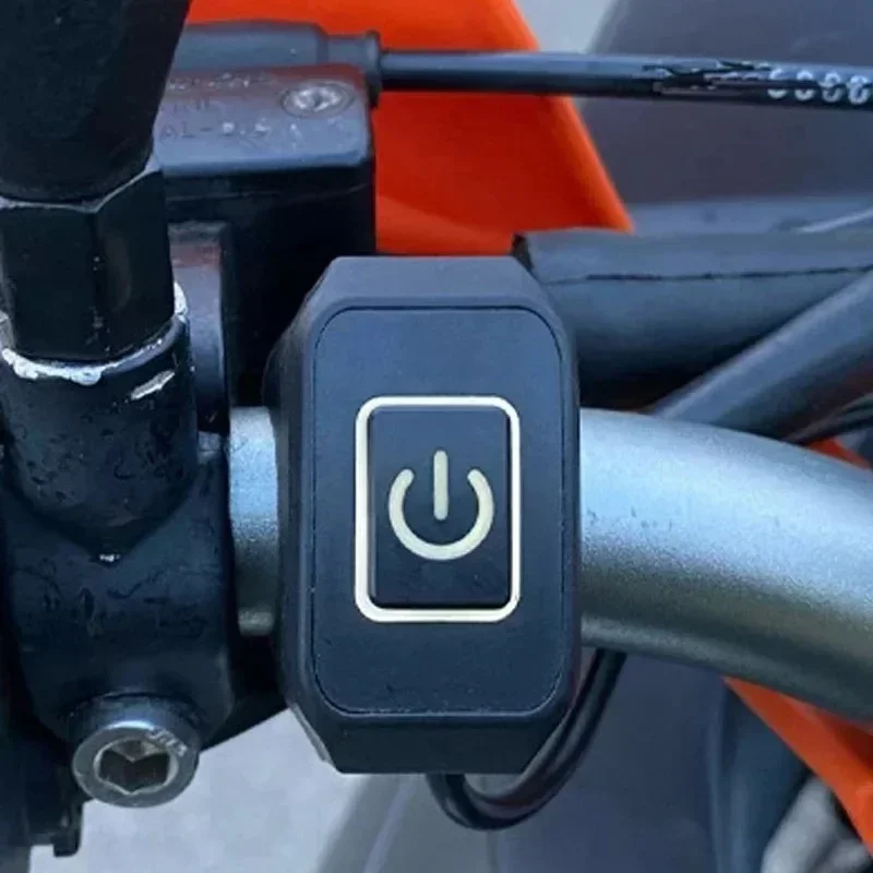 2pcs 22mm Motorcycle Retrofit Switch Headlight Horn Control On/Off With LED Display Light Switch Button Handlebar Mount - view 4