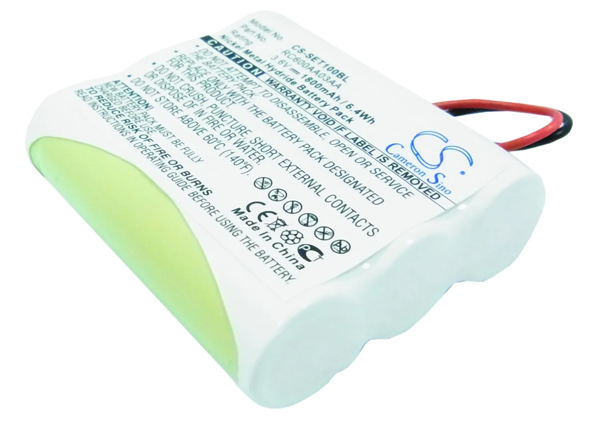 CS Replacement Battery For Sagem CDK P2000,Proxibus LDP400 3N60SLE-15617, RC600AA03AA 1800mAh/6.48Wh