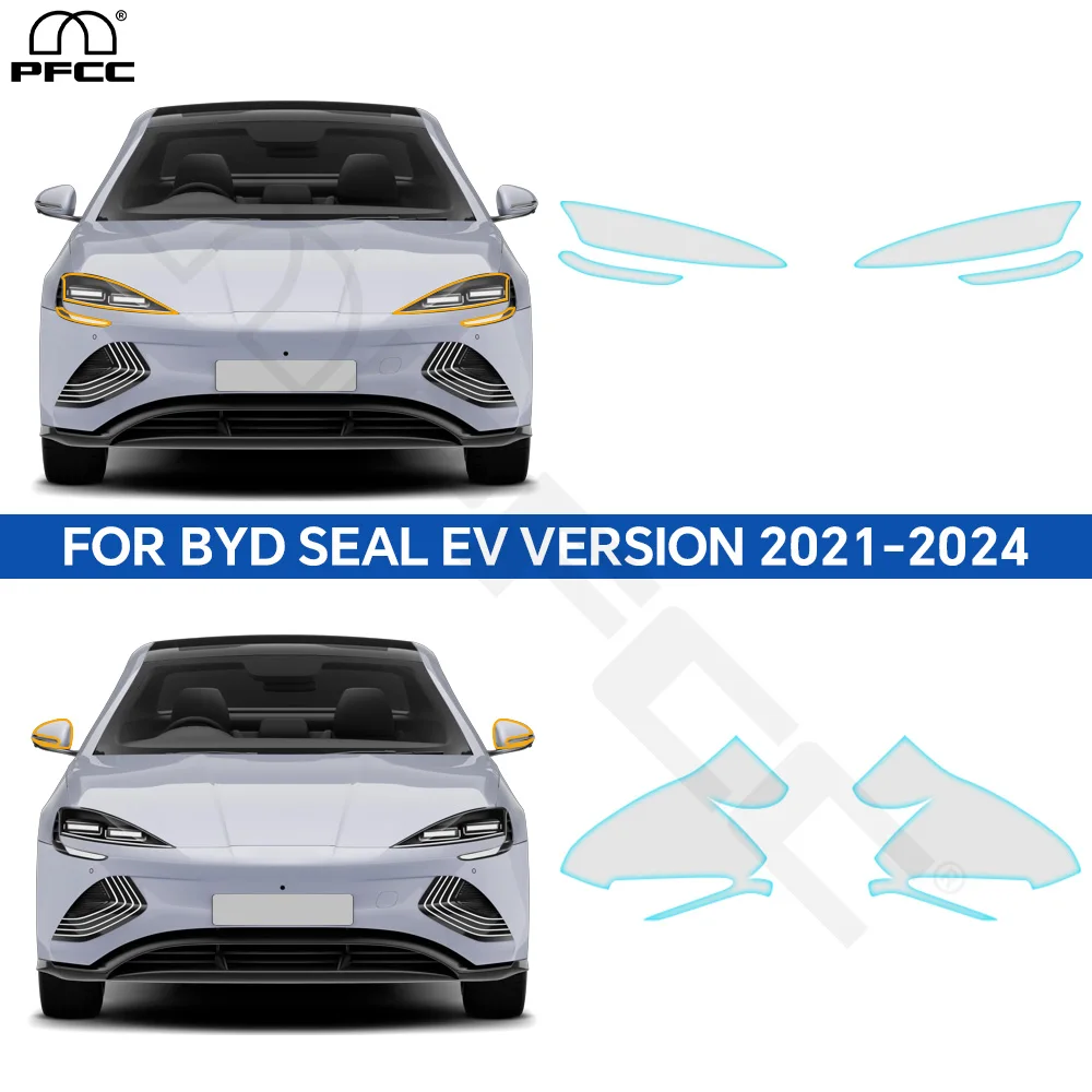 

For BYD Seal EV 2021-2024 PPF Clear B Pillars Headlight PreCut Car Paint Protection Film TPU Transparent Invisible Accessories