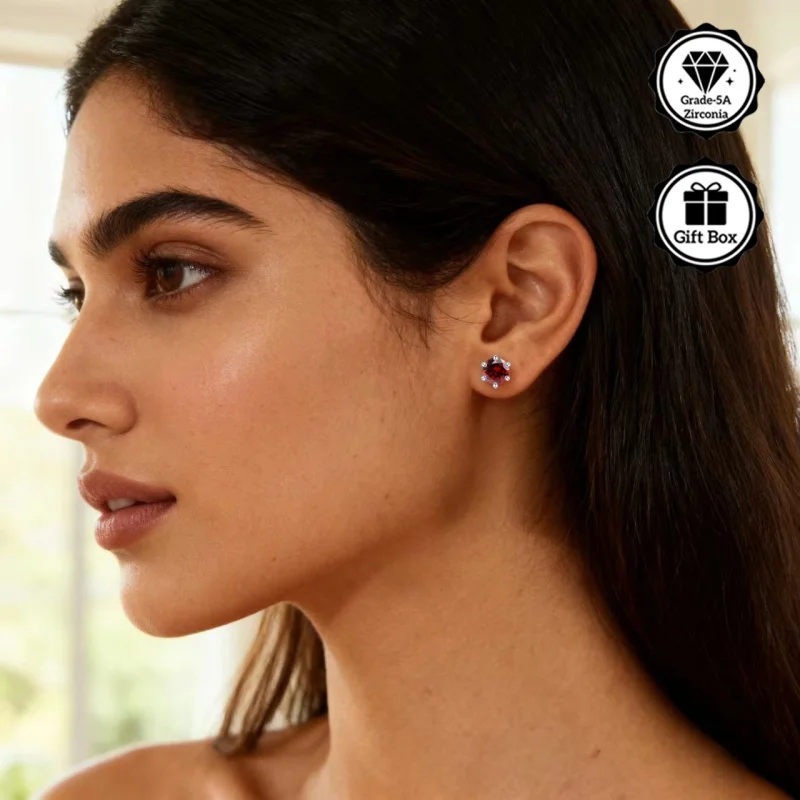 

Ювелирные изделия LAMVOICE для женщин/серьги-гвоздики с цирконием 0,6-4 карата, серьги из стерлингового серебра S925, подарок на День святого Валентина для нее