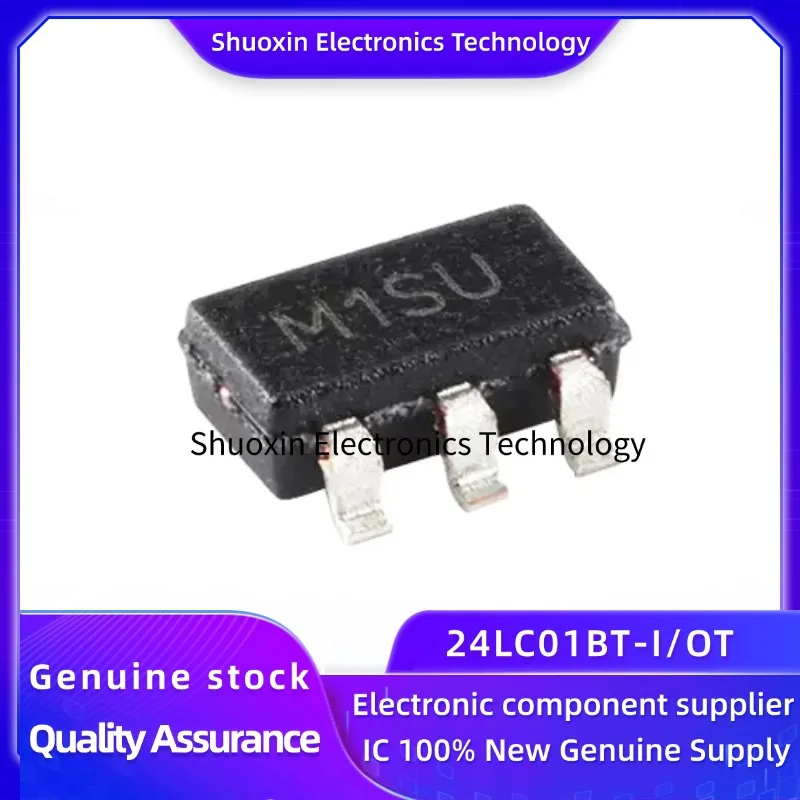 

10pcs/batch 100% new 24LC01BT-I/OT SOT-23-5 1Kb I2C compatible dual-wire serial EEPROM chip