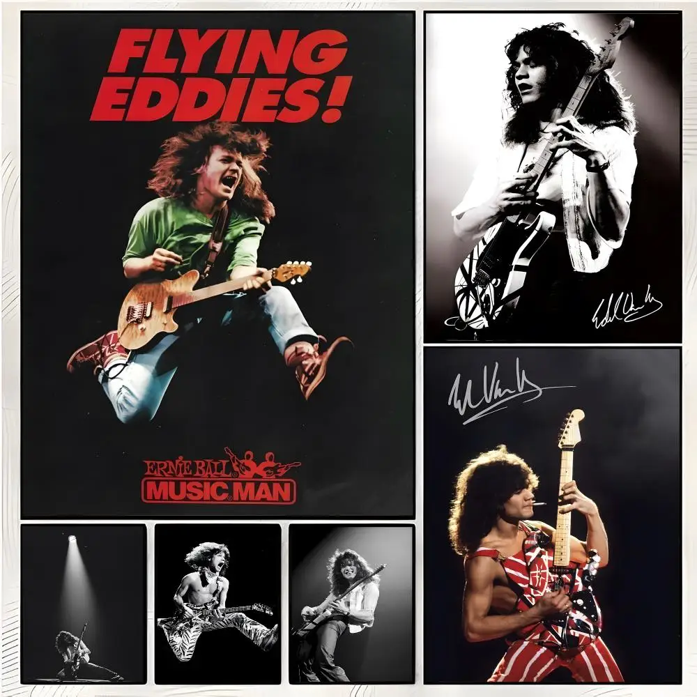 Musician Guitar Eddie Van Halen Poster Superior Home Space  Indoor Decorative Art & Home Decor