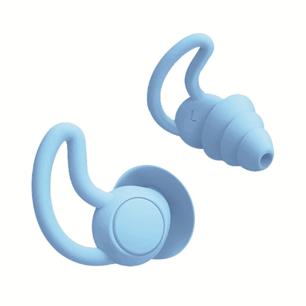 

1 Pair Silicone Soundproof Ear Plugs Noise Insulation Soft Sleeping Earplugs for Swmiing Training Water Playing