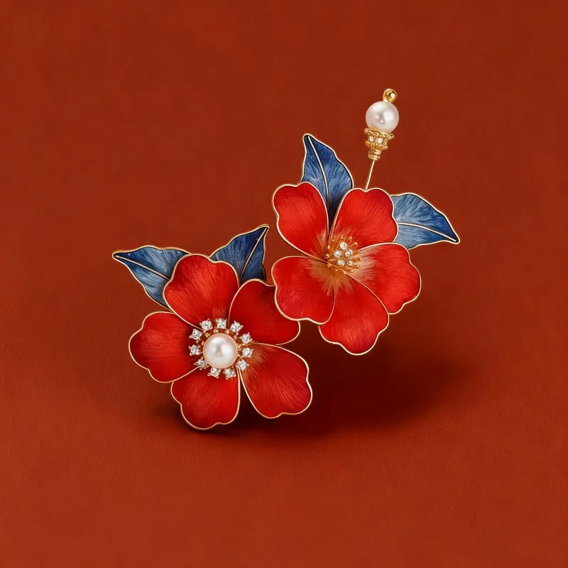 

Luxury Heritage Velvet Hairpin - Handmade Intangible Cultural Heritage -Chinese Silk Flower Hair Pins- Gift Hair Accessories