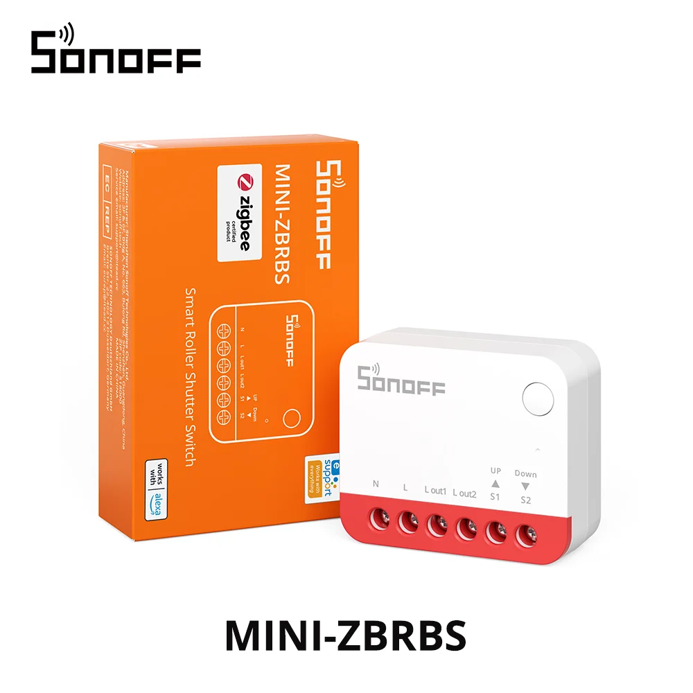 SONOFF MINI-ZBRBS Zigbee Smart Rollladenschalter Mini-Größe Smart Scene Signal Booster Transformieren Sie Vorhänge Sonoff Zigbee Hub