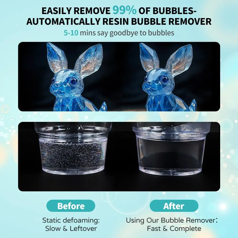 2025 Resin Bubble Remover Pro, 3–9 Minutes Efficient 99% Bubble Removal Vacuum Degassing Chamber Digital Display