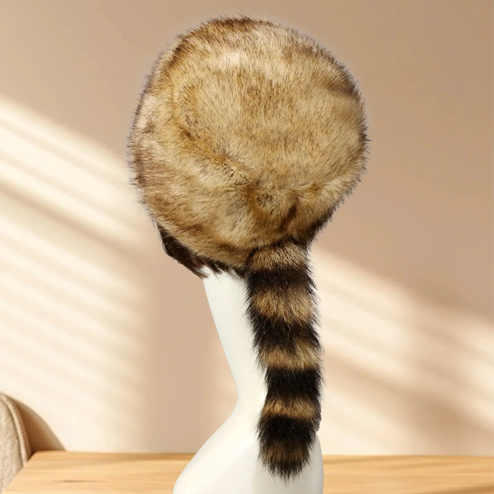 Winter Warm Hat for Women Soft Touch Fur Winter Hat Warm Skiing Hat for Cold Weather Headcover Head Protection