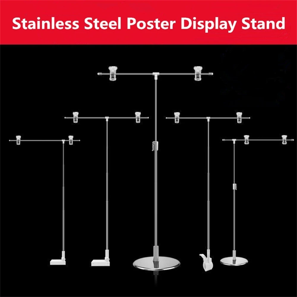 Metal Shelf Mounted Pop Advertising Poster Display Stand Desk Sign t Promotions Banner Snap Price Tag Display Label Holder Clip