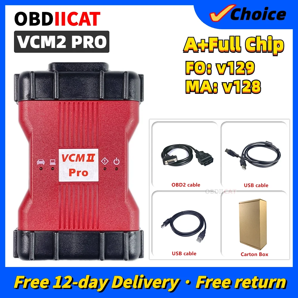 Hot VCM Full Chip Diagnostic Tools VCM2 PRO Interface Multi-language Double PCB VCMII Scanner For Frd/M-azda Car Tools