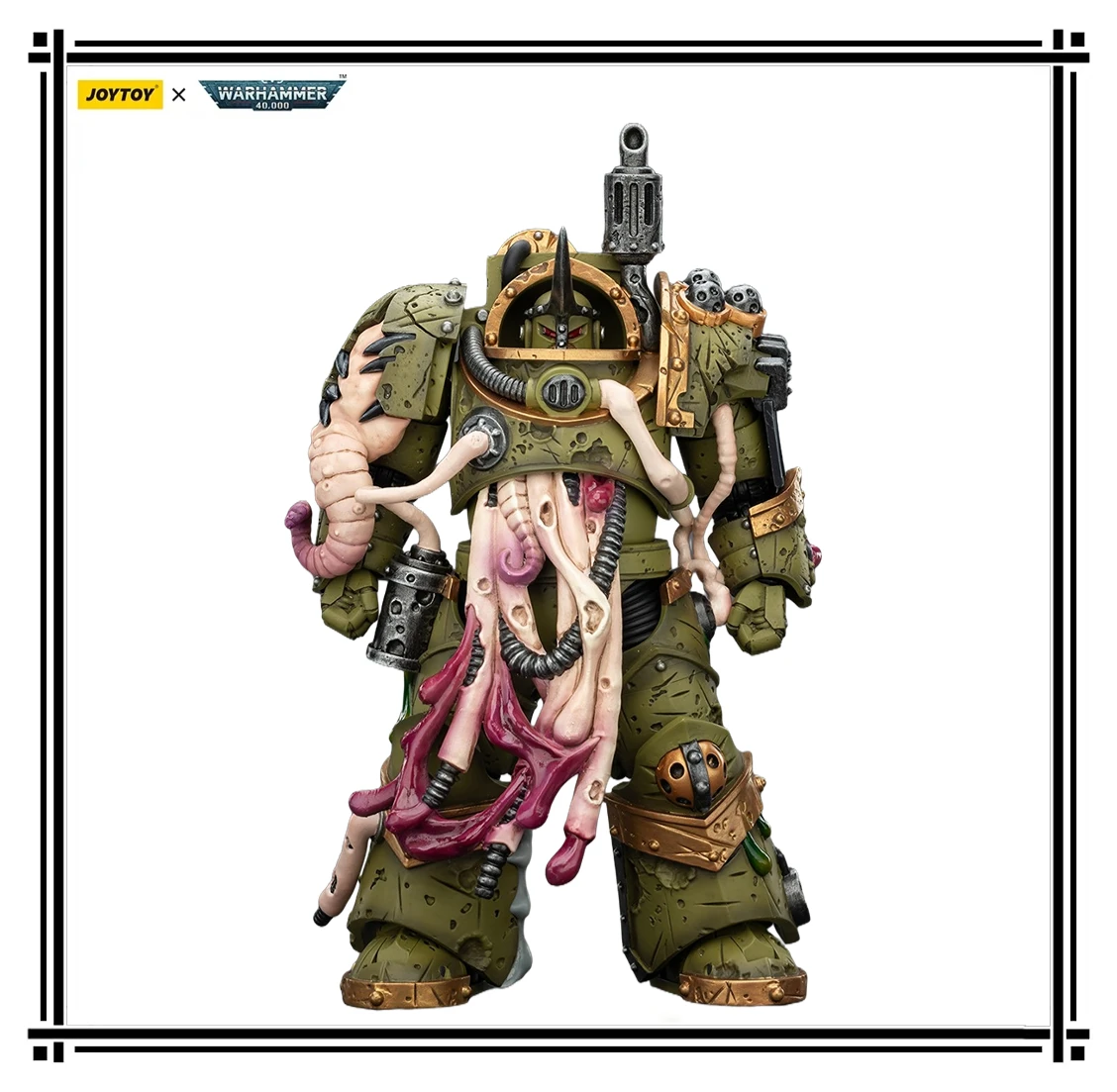 Original JOYTOY Warhammer40K Death Guard Blightlord Terminator 2with Flail of Corruption1/18 Action Figures Anime  Models Toys