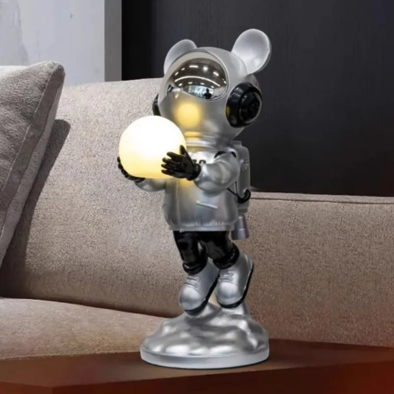 

Фигурки космонавтов, современные фигурки, роскошные креативные скульптуры, эстетическое искусство, украшения для гостиной со светом, украшения для дома
